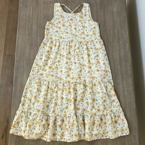 Hayden Girls Floral Tiered Maxi Pocket Dress - Picture 3 of 16